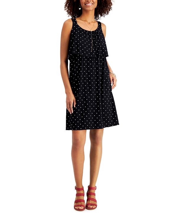 Style Co Petite Printed Tiered Dress Created For Macy S Reviews Dresses Petites Macy S