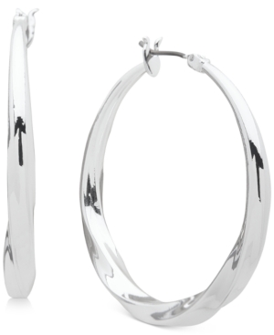 image of Dkny Medium Twist Hoop Earrings, 1.5