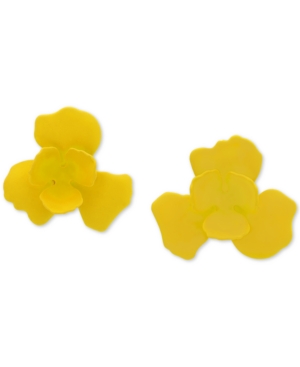 image of Dkny 3D Flower Button Earrings