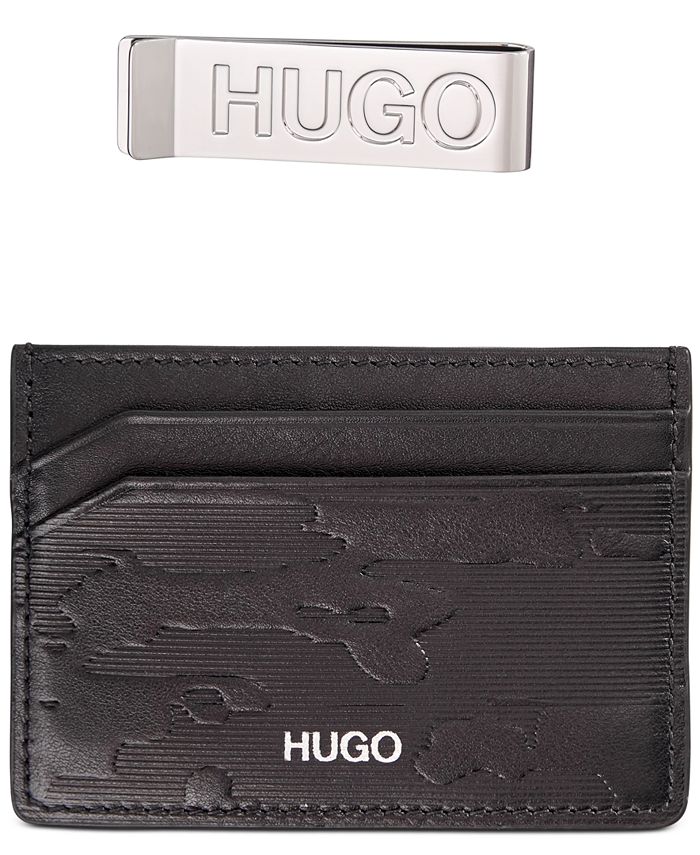 Hugo Boss HUGO Men's Leather Card Case & Money Clip Macy's