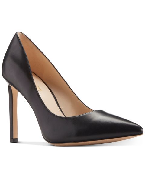 Женские туфли Nine West Tatiana Pointed Toe High Stiletto Pumps, цвет: Чёрный кожаный