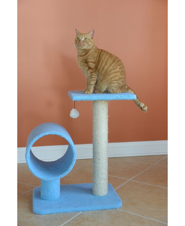 Armarkat 25" Real Wood Cat Tree With Scratcher And Tunnel For Privacy Macy's
