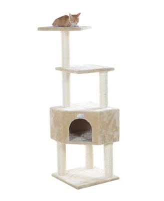 GleePet 48-Inch Real Wood Cat Tree With Perch & Playhouse - Macy's