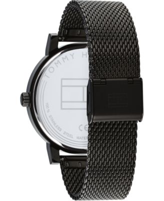 tommy hilfiger black mesh watch