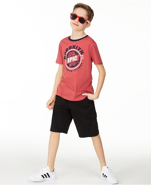 Epic Threads Big Boys Brooklyn T Shirt Black Cargo Shorts Created For Macy S Reviews Sets Outfits Kids Macy S