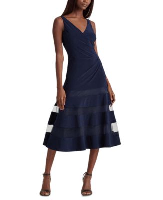 Lauren Ralph Lauren Tulle-Panel Cocktail Dress & Reviews - Dresses ...