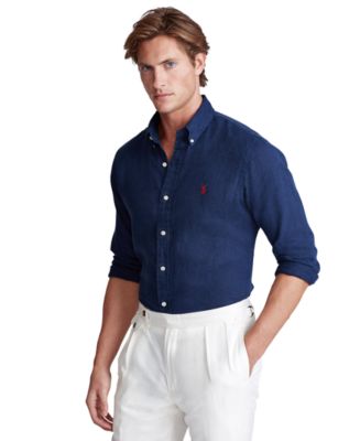 Polo Ralph Lauren Men's Big & Tall Classic-Fit Linen Shirt - Macy's