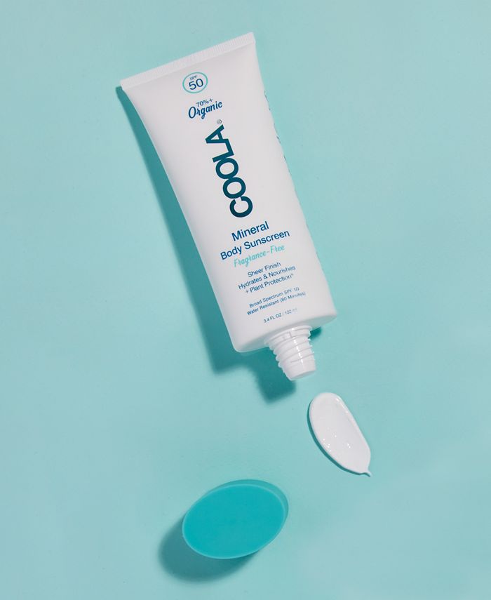 COOLA Mineral Body Organic Sunscreen Lotion SPF 50 Fragrance Free, 3.