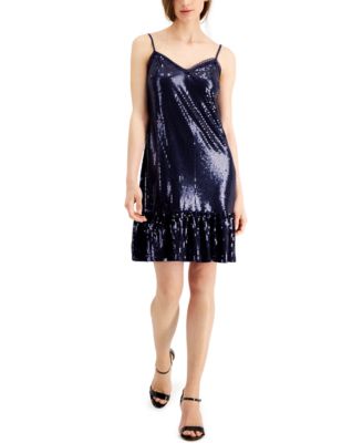 michael kors sequin slip dress