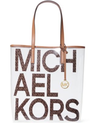 the michael bag clear north south tote