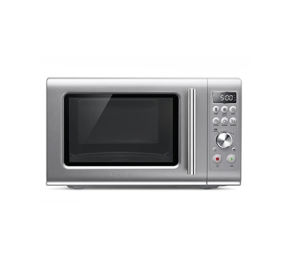 Breville The Compact Wave Soft Close Microwave Oven In Silver