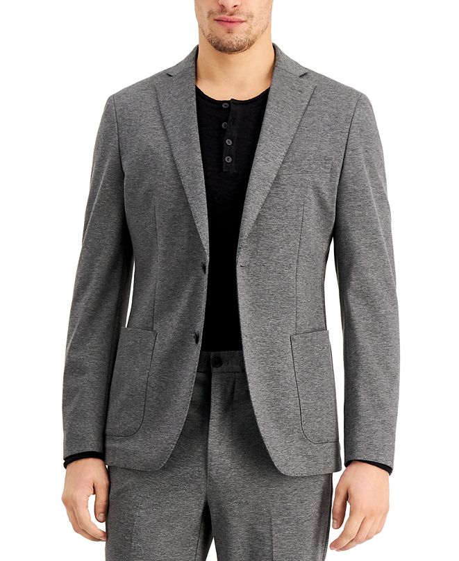 Calvin Klein Men's Extreme Slim-Fit Stretch Gray Suit Jacket & Reviews ...