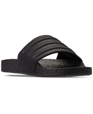 Adidas Originals Adilette Cloudfoam Mono Sport Slide Sandal In Core Black/core Black/cor