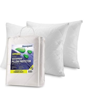 Quilted Waterproof and Hypoallergenic Pillow Covers - King Size - 2 Pack