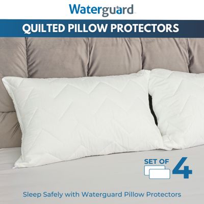 Quilted Waterproof and Hypoallergenic Pillow Covers - Standard Size - 4 Pack