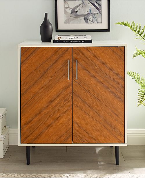 Walker Edison 28 Modern Book Match Accent Cabinet Reviews