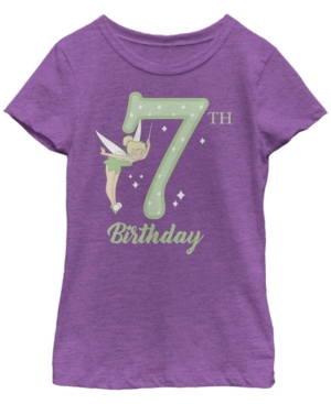 Big Girls Tinkerbell Tink 7th Birthday Short Sleeve T-shirt