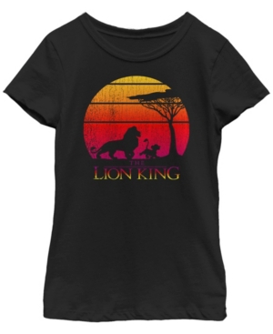 Big Girls Lion King Sunset Short Sleeve T-shirt