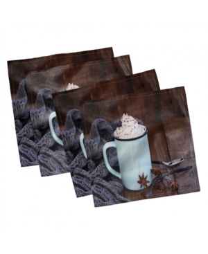 Ambesonne Winter Set of 4 Napkins 12