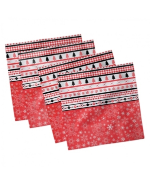 Ambesonne Christmas Set of 4 Napkins 12
