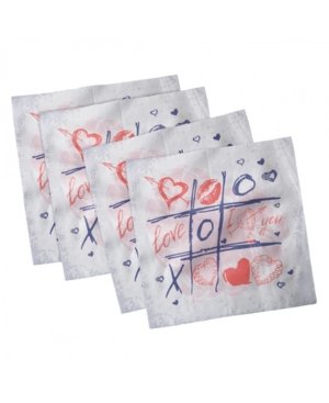 Ambesonne Valentines Day Set of 4 Napkins 12