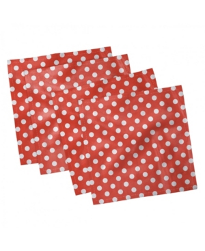 Ambesonne Retro Set of 4 Napkins 12