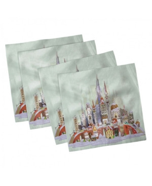 Ambesonne Christmas Set of 4 Napkins 12