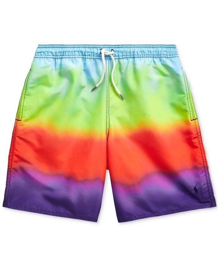 Polo Ralph Lauren Big Boys Captiva Rainbow Swim Trunks - Macy's