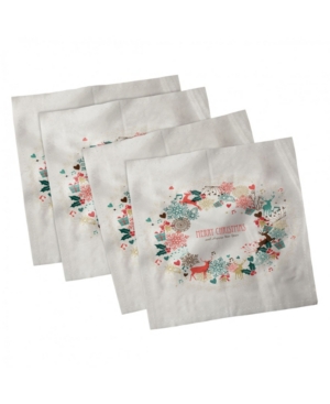 Ambesonne Christmas Set of 4 Napkins 12