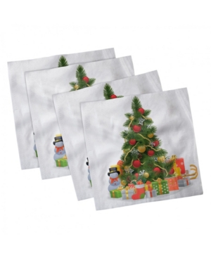 Ambesonne Christmas Set of 4 Napkins 12