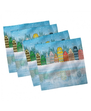 Ambesonne Winter Set of 4 Napkins 12
