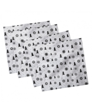 Ambesonne Nordic Set of 4 Napkins 12