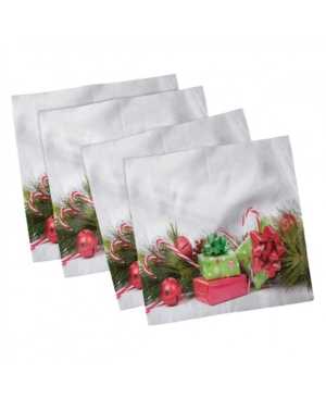 Ambesonne Christmas Set of 4 Napkins 12