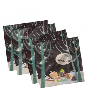 Ambesonne Christmas Set of 4 Napkins 12