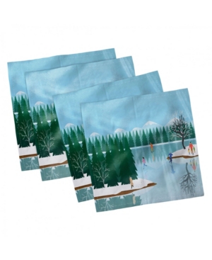 Ambesonne Winter Set of 4 Napkins 18