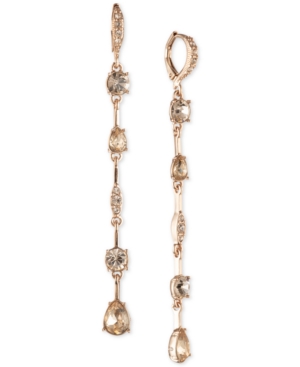 image of Givenchy Crystal Linear Earrings