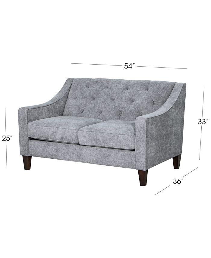 Furniture CLOSEOUT! Chloe II 54" Fabric Loveseat Macy's
