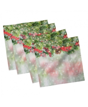 Ambesonne Christmas Set of 4 Napkins 18