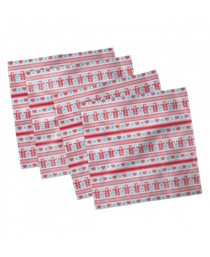 Ambesonne Nordic Set of 4 Napkins 18