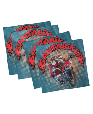 Ambesonne Santa Set of 4 Napkins 18