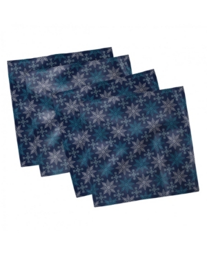 Ambesonne Snowflake Set of 4 Napkins 18
