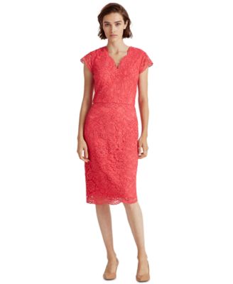 macys ralph lauren lace dress