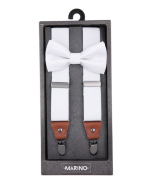 Mio Marino Men's Dashing Suspenders and Bow Tie Set