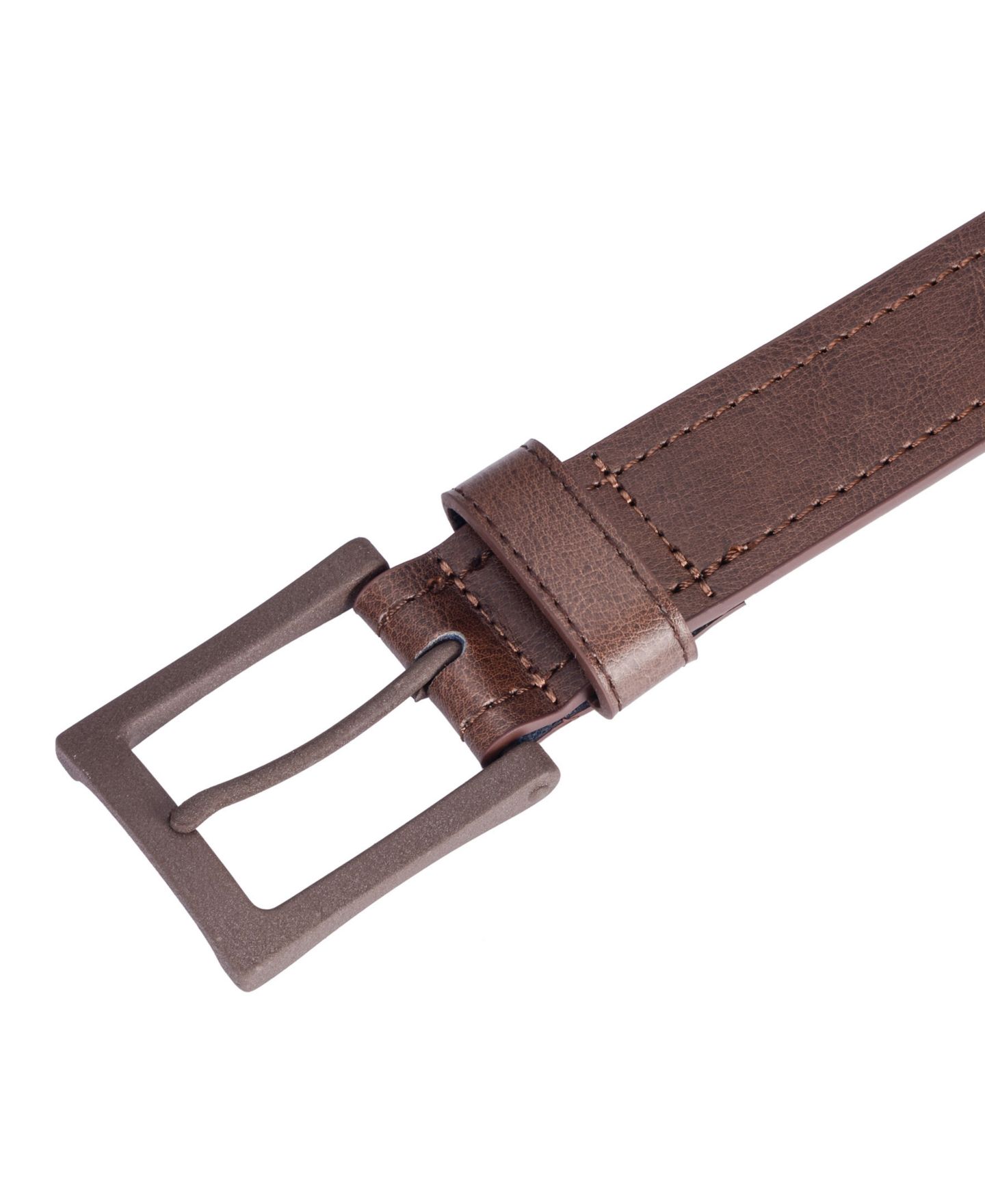 Мужской ремень Gallery Seven Solid Casual Prong Belt, цвет: Бордовый — фото 4