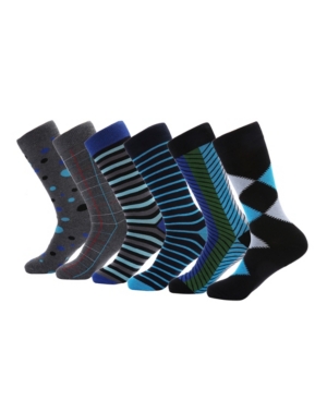 Mio Marino Men's Orthodox Crew Dress Socks Pack of 6