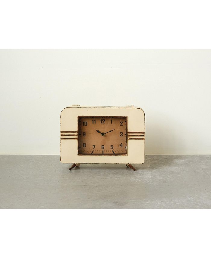 3R Studio Metal Mantel Clock Macy's