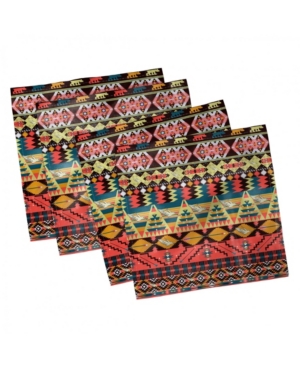 Ambesonne Ethnic Set of 4 Napkins 18