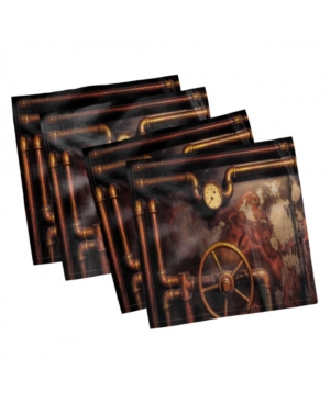 Ambesonne Industrial Set of 4 Napkins 18