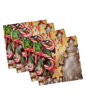 Ambesonne Christmas Set of 4 Napkins 18