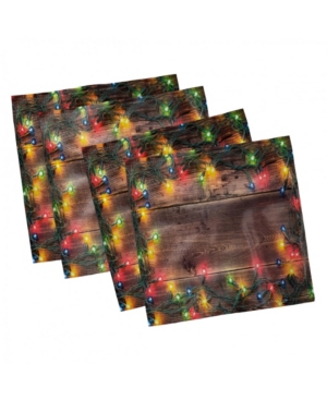 Ambesonne Christmas Set of 4 Napkins 18